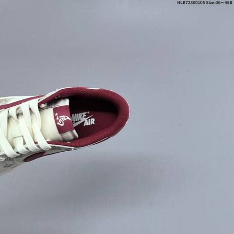 Jordan Air Jordan 1 Low x Travis Scott Sail Burgundy EU 36-45 Casual - Unisex (BS-67089)