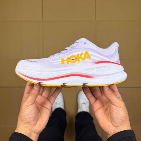 HOKA Bondi 9 Light Purple White Yellow Red US 7-13 Running Shoe Running Sneakers (BS-86909)
