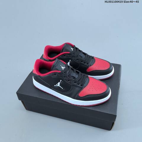 Jordan Air Jordan 1 Low Black Red White EU 40-45 Basketball - Men's (BS-66135)
