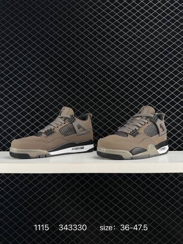 Jordan Air Jordan 4 Retro Brown Black Grey White EU 36-47 5 Basketball Shoe - Unisex BS-80272