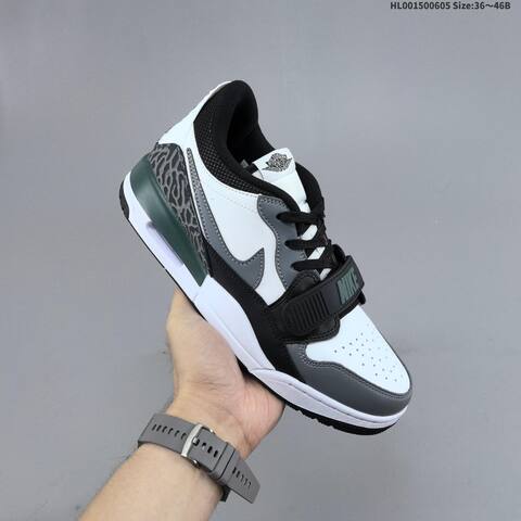 Nike Air Jordan Legacy 312 Low White Black Gray Oxidized Green 36 46B Casual - Women s BS-65809