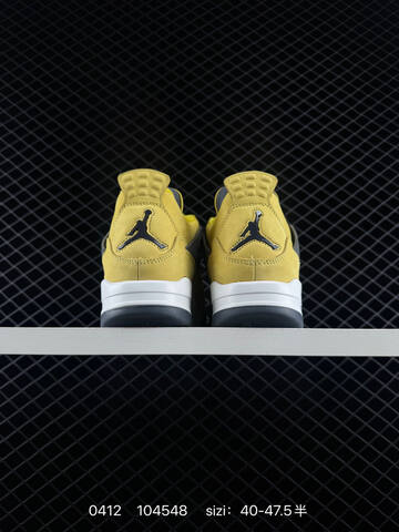 Jordan Air Jordan 4 Retro Tour Yellow Dark Grey White Black EU 40-47 5 Basketball Shoe - Men s BS-79496