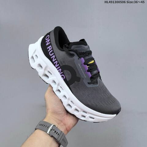 On Cloudmonster 3 Grey Black Purple White Yellow EU 36-45 Running Shoe Running Sneakers - Unisex (BS-69577)