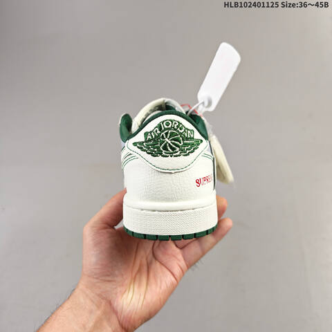 Air Jordan Air Jordan 1 Low x Supreme x Travis Scott x Fragment White Light Blue Green EU 36-45 Lifestyle - Unisex (BS-63100)