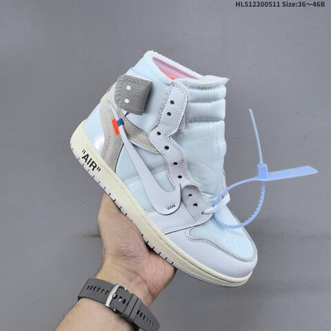 Jordan Off-White x Air Jordan 1 Retro High OG White EU 36-46 Basketball - Unisex BS-65996