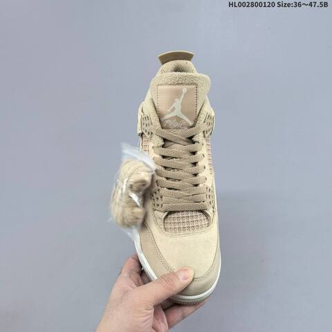 Jordan Air Jordan 4 Retro Tan Beige EU 36-47 5 Basketball - Unisex (BS-66915)