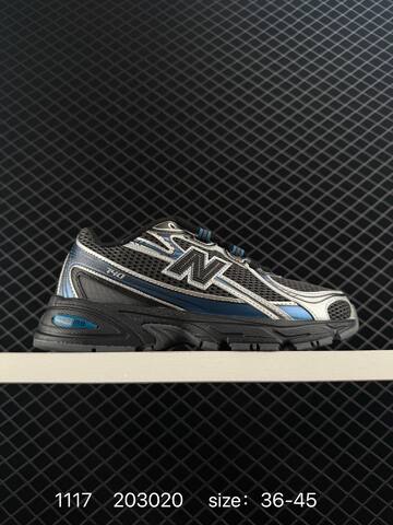 New Balance 740 U740BM2 Black Silver Blue EU 36-45 Running Shoe - Unisex (BS-82582)