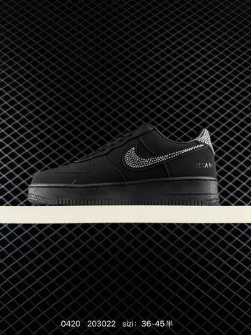 Nike Air Force 1 Triple White NOCTA x Chrome Hearts Custom With Metallic Silver Eyelets Lace Lock Love You Forever Embossed Heel Also All-black Variant With Rhinestone Swoosh And Heel Detailing EU 36-45 Half Sizes Available Lifestyle - Unisex (BS-71983)