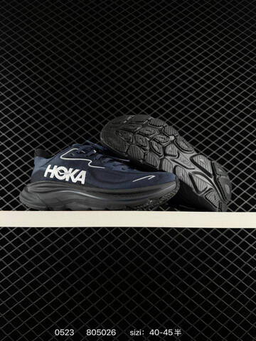 HOKA ONE ONE Clifton 10 Dark Navy Black White EU 40-45 Running Shoe Running Sneakers - Men's (BS-86223)