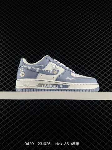 Nike Air Force 1 Low Multi-color Black White Pink White Light Blue White Navy White Labubu Custom EU 36-45 5 Lifestyle - Unisex (BS-71779)