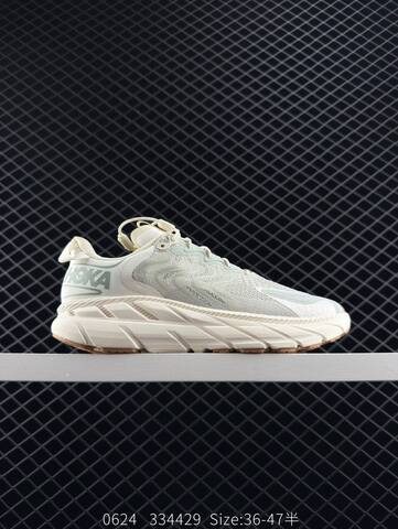 HOKA ONE ONE Clifton LS Satisfy Running Off White Light Grey Cream EU 36-47 Running Shoe Running Sneakers - Unisex (BS-86587)