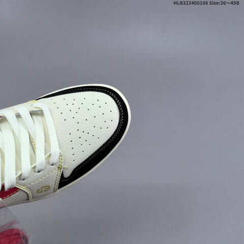 Jordan Air Jordan 1 Low White Black Red EU 36-45 Casual - Unisex (BS-67079)