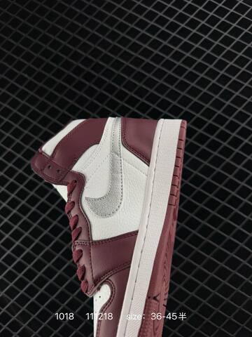 Jordan Air Jordan 1 Retro High OG White Burgundy Silver EU 36-45 Basketball Shoe - Unisex BS-80487