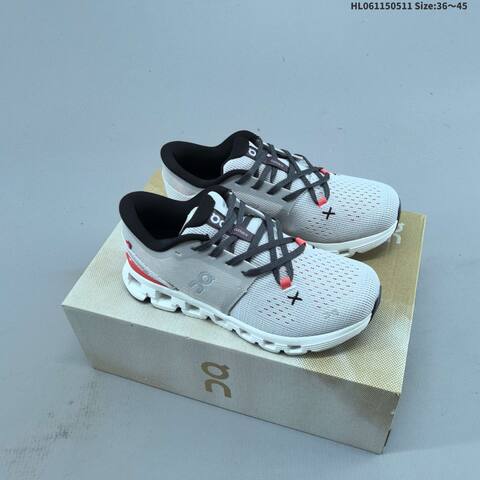 On Running Cloud X 4 White Black Ivory Coral EU 36-45 Running Shoe Running Sneakers - Unisex (BS-69568)