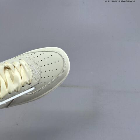 Nike Air Force 1 07 Low Light Beige Cream White EU 36-42 Sneaker - Unisex (BS-60608)