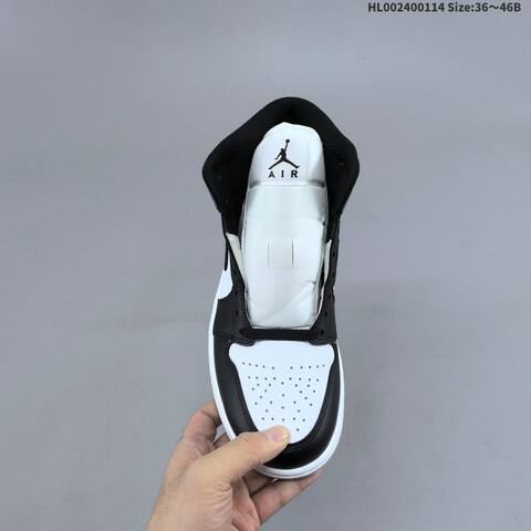 Jordan Air Jordan 1 Mid Barons White Black Grey EU 36-46 Basketball - Unisex (BS-66982)