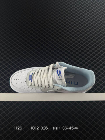 Nike Air Force 1 07 White With Blue Accents EU 36-45 Lifestyle - Unisex (BS-73993)