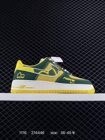 Nike Air Force 1 07 LV8 Green Yellow White EU 36-45 Lifestyle - Unisex (BS-74168)