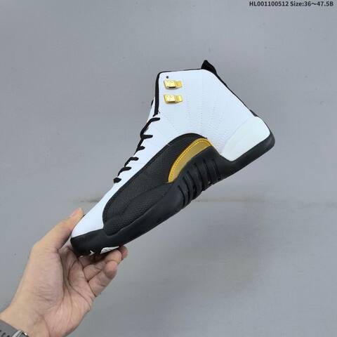 Jordan Air Jordan 12 Retro Royalty White Black Gold EU 36-47 5 Basketball - Unisex (BS-65982)