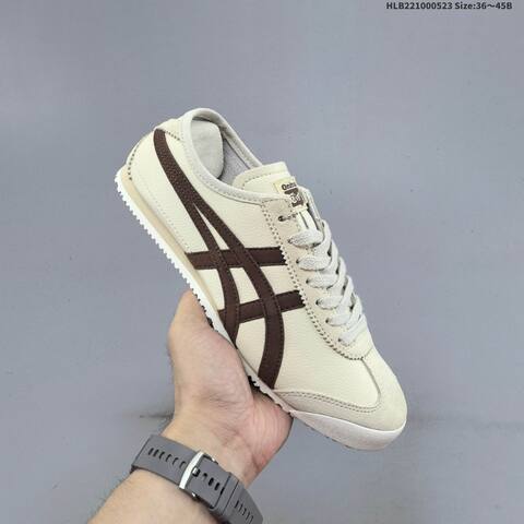 Onitsuka Tiger Mexico 66 Cream Dark Brown White EU 36-45 Sneaker Casual Sneakers - Unisex (BS-68803)