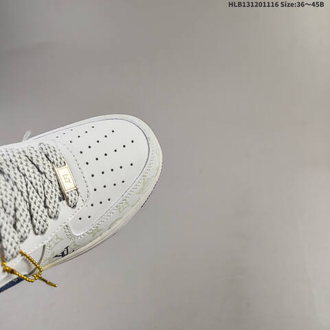 Nike Air Force 1 Low White Navy Gold Grey EU 36-45 Sneaker - Unisex (BS-63611)