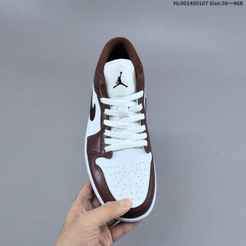 Jordan Air Jordan 1 Low White Brown Black EU 36-46 Basketball - Unisex (BS-67072)