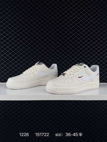 Nike Air Force 1 07 LV8 Sail White With Red Accents EU 36-45 5 Lifestyle - Unisex (BS-73472)