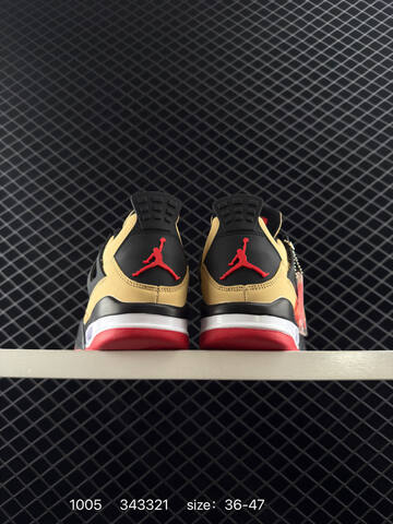 Jordan Air Jordan 4 Retro Tan Black Red White EU 36-47 Basketball Shoe - Unisex BS-80575