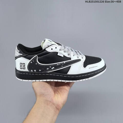 Jordan Air Jordan 1 Low Black White EU 36-45 Casual - Unisex (BS-67254)