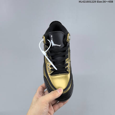 Jordan Air Jordan 3 Retro Gold Black EU 36-45 Basketball - Unisex (BS-67192)