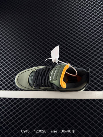 Jordan Air Jordan 4 Retro Olive Green Black Cream Orange EU 36-46 Basketball Shoe - Unisex BS-80711