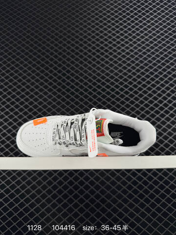 Nike Air Force 1 Low White Black Orange EU 36-45 5 Lifestyle - Unisex (BS-73943)