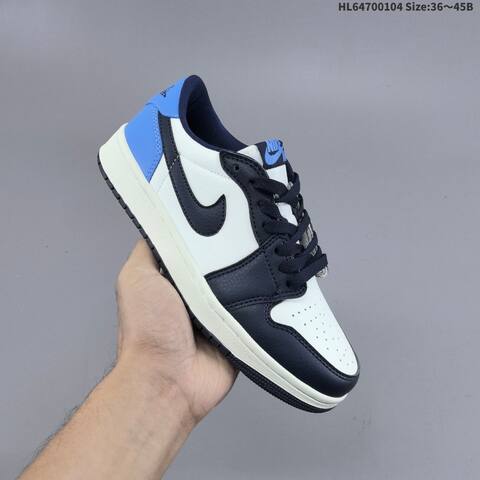 Nike Air Jordan 1 Retro Low OG White Navy Light Blue EU 36-45 Casual - Unisex (BS-67069)