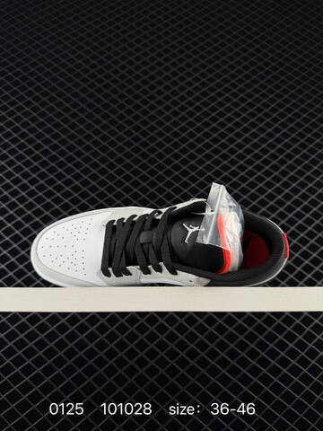 Jordan Air Jordan 1 Low White Grey Black Red EU 36-46 Sneaker - Unisex BS-79773
