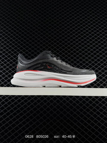 HOKA ONE ONE Bondi 9 Dark Grey Black White Red EU 40-45 Running Shoe Running Sneakers Men s BS-86180