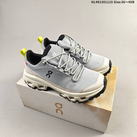 On Running Cloudrock Low WP Khaki Grey Beige Black EU 36-45 Trail Shoe Trail Running Sneakers - Unisex (BS-69814)