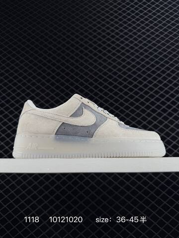 Nike Air Force 1 07 Low Light Grey And Sail Suede EU 36-45 5 Lifestyle - Unisex (BS-74152)