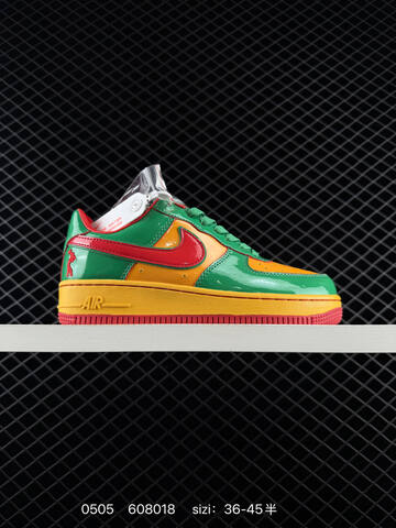 Nike Air Force 1 07 Green Yellow Red 36-45 Lifestyle - Unisex (BS-71674)