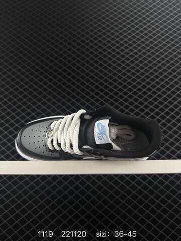 Nike Air Force 1 Low Black Grey White Light Blue EU 36-45 Lifestyle - Unisex (BS-74113)