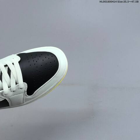 Jordan Air Jordan 1 Low Black White Yellow 35 5-47 5 Basketball - Unisex (BS-66197)