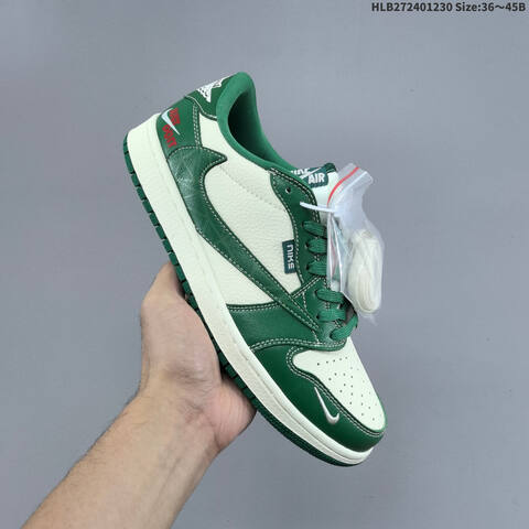 Jordan Air Jordan 1 Low x Travis Scott Green White EU 36-45 Basketball - Unisex (BS-67180)