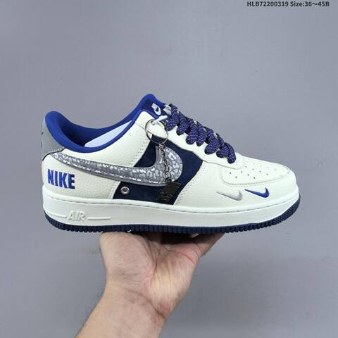 Nike Air Force 1 07 LV8 Off White Light Blue Yellow EU 36-45 Sneaker - Unisex BS-61259