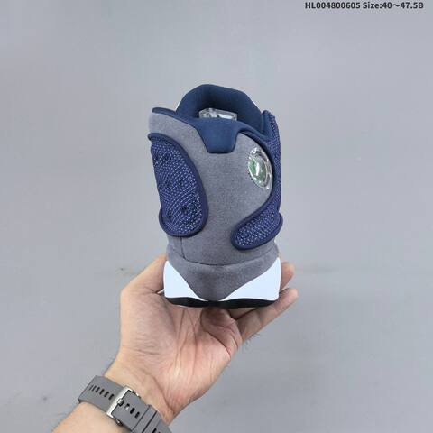 Jordan Air Jordan 13 Retro Flint Navy Grey White 40 47 5 Basketball - Men's (BS-65806)