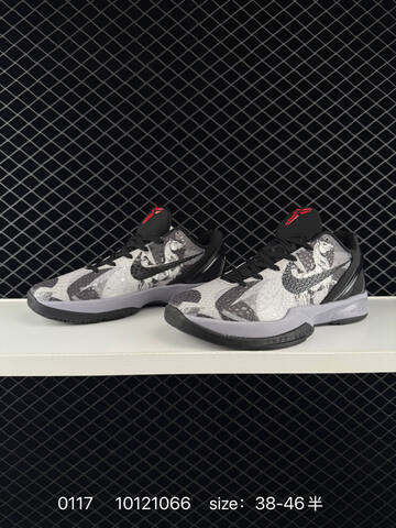 Nike Zoom Kobe 6 CNY Black White Gray With Red Accents 38-46 5 Basketball - Unisex (BS-73108)