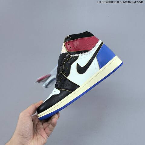 Jordan Air Jordan 1 Retro High OG Black White Blue Maroon 36 47 5 Casual - Unisex (BS-67022)