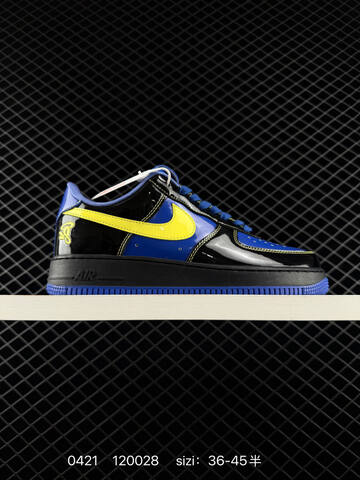 Nike Air Force 1 07 Low Black Blue Yellow EU 36-45 Lifestyle - Unisex (BS-71970)