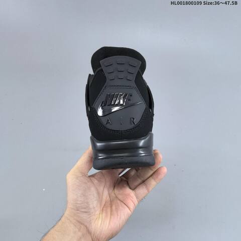 Jordan Air Jordan 4 Retro Black Cat Black 36 47 5 Basketball - Unisex (BS-67046)