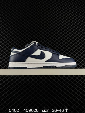 Nike Dunk Low White Navy Blue EU 36-46 Skate Unisex BS-72336