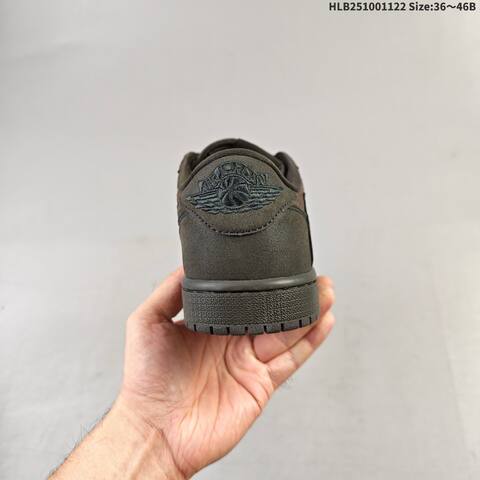 Nike Air Jordan 1 Low Travis Scott Brown Black Olive 36 46B Casual - Women's (BS-63242)