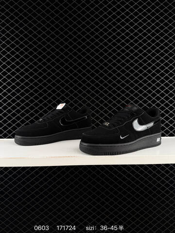 Nike Air Force 1 07 Black Silver Red White EU 36-45 Lifestyle - Unisex (BS-71018)